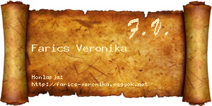 Farics Veronika névjegykártya